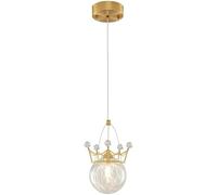 MSGIRVLZL Lampe Suspendue En Verre Transparent Sphère Pour Chambre D'Enfant, Couronne de Cristal Noir, Lampe Suspendue En Laiton, Petit Lustre de Salle À Manger Doré Pour Chambre de Fille, Salle Den/K