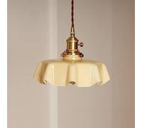 MSGIRVLZL Lampe Suspendue Moderne En Verre Vert Avec Interrupteur, Lampe Suspendue Au Plafond À Fleurs Françaises, Luminaire Vintage Du Milieu Du Siècle, Lustre En Laiton Antique Pour Chambre À Couche