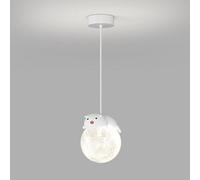 MSGIRVLZL Lampe Suspendue Planet Avec Kit de Décoration de Poupée de Dessin Animé, Lampe Suspendue Pour Chambre D'Enfant, Lampes de Chevet Sphériques, Lustre D'Éclairage de Chambre Simple, Lampes Led