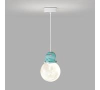 MSGIRVLZL Lampe Suspendue Planet Avec Kit de Décoration de Poupée de Dessin Animé, Lampe Suspendue Pour Chambre D'Enfant, Lampes de Chevet Sphériques, Lustre D'Éclairage de Chambre Simple, Lampes Led