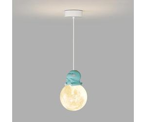 MSGIRVLZL Lampe Suspendue Planet Avec Kit de Décoration de Poupée de Dessin Animé, Lampe Suspendue Pour Chambre D'Enfant, Lampes de Chevet Sphériques, Lustre D'Éclairage de Chambre Simple, Lampes Led