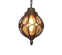 MSGIRVLZL Lampes Suspendues Extérieures Étanches - Plafonniers Vintage de Cour de Jardin - Lampes Suspendues Extérieures Industrielles En Verre En Alumi- Éclairage Lustre Pour Porche, Villa, Vignoble,
