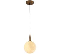 MSGIRVLZL Luminaire Suspendu Moderne En Or Du Milieu Du Siècle, Boule de Lait Blanche, Planète, Impression 3D, Lampe Suspendue Au Plafond, Lustre Doré Vintage Pour Salle À Manger, Cuisine, Île, Chambr