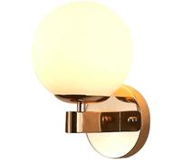 MSGIRVLZL Luminaires de Cuisine Modernes Du Milieu Du Siècle Au-Dessus de L'Évier, Applique Murale En Verre de Lait Blanc Chromé, Lampe Murale Industrielle de Ferme En Or Vintage Pour Chevet, Chambre