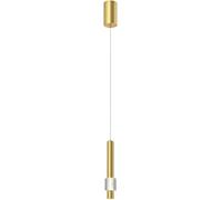 MSGIRVLZL Petit Mini Lustre En Cristal Lampes Suspendues Island Bar 8W Dimmable Led Cône Long Tube Lampe Suspendue Noir Or Laiton Luminaire Pour Cuisine Salle À Manger Chambre Café Restaurant/D
