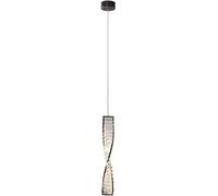 MSGIRVLZL Petit Mini Lustre En Cristal Lampes Suspendues Island Bar Noir Or Dimmable Spirale Led Lampes Suspendues Modernes 3 Lumières Cluster Éclairage Suspendu Pour Cage D'Escalier Salle À Manger Ch