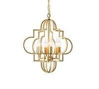MSGIRVLZL Plafonnier Style Américain Doré Lumières Creuses Lustres En Fer Pendentif Moderne Éclairage Plafonnier For Restaurant Lumière Allée Lampe Étude Vestiaire Chambre Lustre Luminaire Encastré