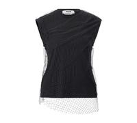 Msgm, Femme, Tops, Noir, Taille: 40 FR Haut Détail Filet Style Moderne