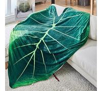 MSHAJ Super Soft Giant Leaf Blanket pour lit Canapé Gloriosum Plant Blanket Home Decor Jets Warm Sofa Serviette Cadeau de Noël