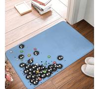 MSHEEFG Bonbons Suie Sprites Sol Cuisine Paillasson Totoro Studio Ghibli Anime Paillasson pour Salon Chambre À Coucher Décor 40 X 60 CM
