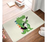 MSHEEFG Crocodile Rock Jouant De La Guitare Paillasson Antidérapant Tapis De Sol Tapis Anti-Usure pour Cuisine Entrée Maison Chambre Tapis De Repose-Pieds 40 * 60 CM