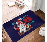 MSHEEFG GNOME Hippie Gypsie Âme Libre Esprit Paix Amour Gnomes Paillasson Antidérapant Tapis De Sol De Salle De Bain D'entrée De La Maison De Pied 40 * 60 CM
