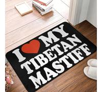 MSHEEFG J'adore Mon Mastiff Tibétain Mastiff Tibétain Amoureux des Chiens Paillasson Antidérapant Tapis De Sol De Salle De Bain Tapis D'entrée De Maison Tapis Tapis De Sol 40 * 60 CM