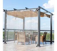 MSHGSKU Bâche en PVC Transparent avec œillets, imperméable, Coupe-Vent et résistante aux déchirures. Dimensions : 3,5 x 2 m / 5 x 3 m. Idéale pour préserver l’intimité et se protéger. Couverture ext