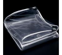 MSHGSKU Bâche imperméable et Transparente en PVC avec œillets et Corde de 5 m. Résistante aux intempéries et au Gel, Elle est idéale pour Le Camping, Le Jardin, l'abri de Jardin, la Maison ou la ser