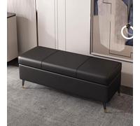MSHGSKU Banc Ottoman de Rangement en Cuir - Banc à Chaussures d'entrée rembourré avec Pieds, Coffre de Rangement élégant, idéal pour Le Bout du lit, Le Salon et l'entrée