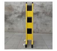 MSHGSKU Barrière de Circulation rétractable télescopique en métal avec 2 Roues, clôture d'isolement Portable pour événements, sécurité Scolaire, jaune-120, Solution Extensible de contrôle