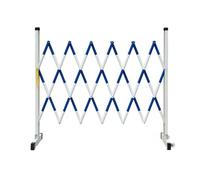 MSHGSKU Barrière de Circulation télescopique Pliable, portillon Extensible en Acier avec roulettes, portillon de sécurité Portable pour Le contrôle de la Circulation sur Chantier (350 cm)