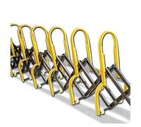 MSHGSKU Barrière de sécurité Mobile Extensible et Pliable, barrière de sécurité rétractable à roulettes, Portail de contrôle de la Circulation pour Ascenseur de Chantier (Jaune + Noir, 4 x