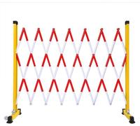 MSHGSKU Barrière de sécurité rétractable en métal - Garde-Corps Pliable et Portable pour allées, écoles, hôpitaux - Clôture de contrôle des piétons 1,2 m x 3 m