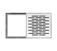 MSHGSKU Couvercle de caniveau Invisible en Acier Inoxydable, carré, encastré, avec Cadre, Solution de Drainage Rapide pour Cour et allée (30 x 40 cm / 12 x 16 po)
