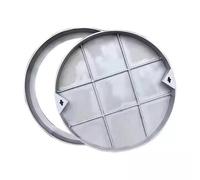 MSHGSKU Couvercle de Drain Rond Invisible en Acier Inoxydable Robuste pour allées extérieures. Convient aux fosses septiques de 40 à 100 cm de diamètre et résistant aux intempéries.
