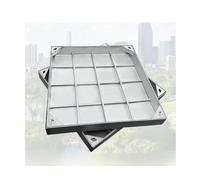MSHGSKU Couvercle de Regard carré Robuste, Couvercle de Regard métallique Durable, Couvercle de Regard encastré, Convient aux patios, allées, trottoirs, couvercles de fosses septiques (5 cm, 90 x 90