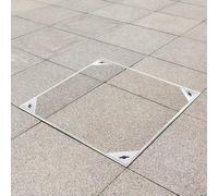 MSHGSKU Couvercle de Regard de Visite Invisible en pavés de Zinc avec Cadre en Acier Inoxydable, Couvercle de caniveau de Jardin 40x40x5 cm pour Une durabilité et Une esthétique accrues