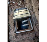 MSHGSKU Couvercle de Regard de Visite Robuste sur Mesure avec Cadre et Couvercle de Drain Invisible pour fosses septiques et égouts de 12 à 44 Pouces avec clés de Levage - Solution pour Usage extéri