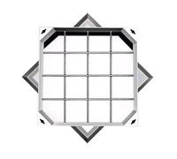 MSHGSKU Couvercle de Regard en Acier Inoxydable avec Cadre en Acier renforcé pour Drainage Souterrain, idéal pour Les garages et Les fosses septiques.