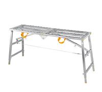 MSHGSKU Échafaudage de Chantier Pliable, renforcé et Extensible, avec Plateforme de Travail, pour la décoration et Le Jardin. Structure métallique résistante et Extensible, Face en Maille
