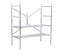 MSHGSKU Échafaudage Pliable et Portable, Plateforme Robuste en Acier galvanisé antidérapant de 1,34 m (4,4 pi), capacité de Charge de 400 kg (880 LB), pour Une Utilisation sécuritaire à do