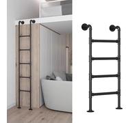 MSHGSKU Échelle de Grenier Murale Noire pour Lits superposés, échelle de Secours en métal Noir, Hauteur de 1,2 m, 1,5 m, 1,8 m, 2,1 m, 2,4 m, 2,7 m, 2,7 m, échelle d'escalade Universelle -