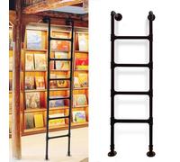 MSHGSKU Échelle de Sortie de puits de fenêtre de sous-Sol Noire, échelle Murale en Fer forgé pour Lits superposés de Grenier, escabeaux en métal pour Escalade de Grenier, échelles pour int