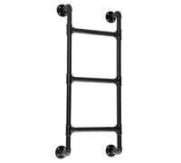 MSHGSKU Échelle Murale Robuste pour Lits superposés avec 3/4/5 marches - Accès Polyvalent au Grenier pour dortoirs, Camping-Cars et Appartements - Échelle de Remplacement Noire Durable (77