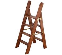 MSHGSKU Échelle Pliante en Bois - Tabouret Multifonction 4 Places en Bois Massif pour la Maison - Chaise d'escalier Polyvalente (Couleur : B)