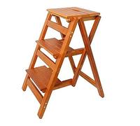 MSHGSKU Escabeau Pliant, marchepied, Tabouret, Tabouret en Bois, escabeau Portable, Chaise-échelle multifonctionnelle pour la Maison ou la bibliothèque, 2 ou 3 marches, Bois