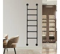 MSHGSKU Escalier de Grenier en Fer forgé pour Sortie de sous-Sol, fenêtre, puits, escabeau Mural pour lit superposé, Camping-Car, Escalade, échelle d'entrée de Secours de 118 Pouces