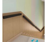 MSHGSKU Kit Complet de rampes d'escalier en métal Noir | Rampe d'escalier de 30 à 600 cm pour Rampe d'appui intérieure et extérieure Rampe en Fer forgé pour escaliers - Kit Complet (11,5 p