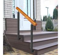 MSHGSKU Kit de Rampe d'escalier 1 à 5 marches, rampes d'escalier pour Porche Avant pour escaliers extérieurs, Rampe de Transition en métal forgé pour escaliers extérieurs (Couleur : hauteu