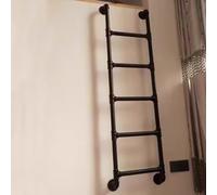 MSHGSKU Lit superposé Double en métal avec échelles murales, lit Mezzanine Multifonction pour dortoirs, lit Haut, échelle latérale supportant jusqu'à 330 LB, 73 po de Hauteur