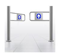 MSHGSKU Porte de Sortie Automatique - Portillon piéton pivotant à 90° en Acier Inoxydable, entrée unidirectionnelle de 200 cm pour supermarchés, magasins et comptoirs, mécanisme à Ressort