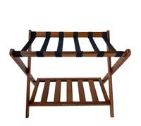 MSHGSKU Porte-Valise Pliable en Bois Massif, Style Bruin, pour Chambre à Coucher ou hôtel. Dimensions : 60 x 40 x 56 cm.