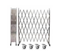 MSHGSKU Portillon de contrôle de la Circulation Mobile en Acier Inoxydable avec roulettes, barrière de sécurité Flexible pour Les Personnes, télescopique pour la sécurité sur Chantier (350