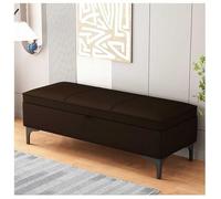 MSHGSKU Pouf de Rangement Ottoman pour Chambre à Coucher, Support à Chaussures, Repose-Pieds, capacité de 227 kg, Couleur Curry foncé, 99 x 38 x 38 cm, idéal pour la Chambre, Le Rangement