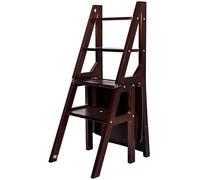 MSHGSKU Tabouret d'intérieur escamotable, Tabouret Pliant à 4 marches, Chaise d'escalier intérieure en Bois, Tabouret échelle de Cuisine, étagère à Fleurs/Banc à Chaussures multifonctionne