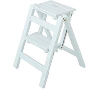 MSHGSKU Tabouret escabeau Pliant - Chaise échelle en Bois à 2 marches, Repose-Pieds Multifonctionnel, Compact et Portable pour la bibliothèque, la Cuisine et la Maison