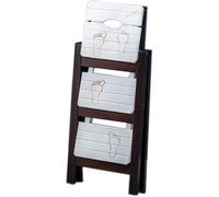 MSHGSKU Tabouret Pliant Portable à 3 Niveaux, Chaise échelle en Bois pour étagère de Cuisine, Banc à Chaussures, Tabouret d'intérieur Multifonctionnel