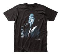 MSHUIIPE Men's Charlie Parker Bird Slim Fit T Shirt BlackL