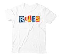 MSHUIIPE Rules Ian Brown T Shirt Unisex Short Sleeve Crew Neck Fit 100% WhiteXL